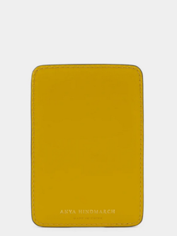 ANYA HINDMARCH Wink Magnetic Card Case - Mustard Yellow