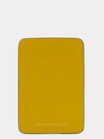 ANYA HINDMARCH Wink Magnetic Card Case - Mustard Yellow