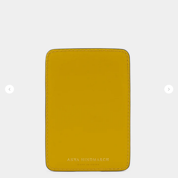 ANYA HINDMARCH Wink Magnetic Card Case - Mustard Yellow