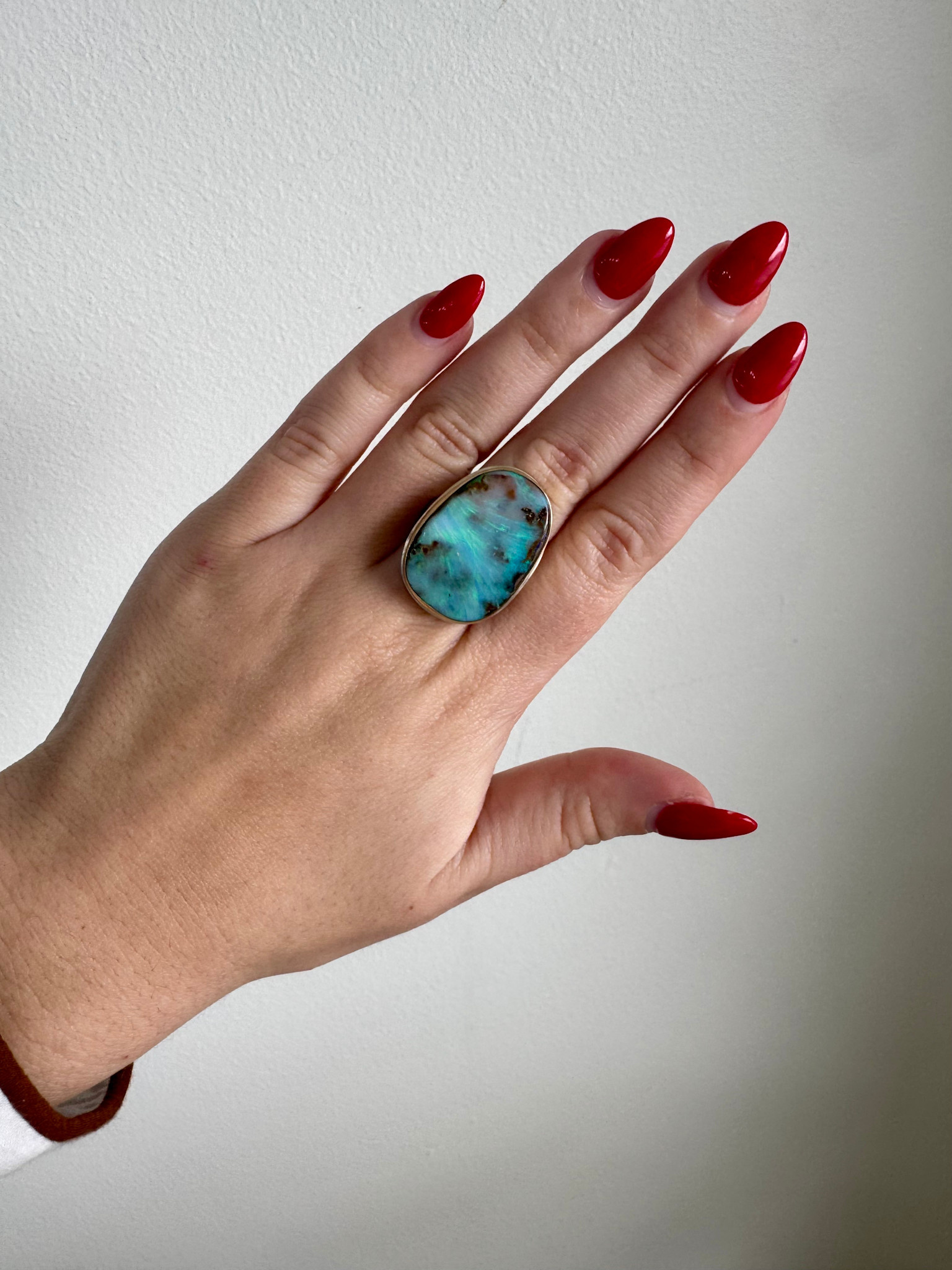 JAMIE JOSEPH Large Vertical Asymmetrical Boulder Opal Ring