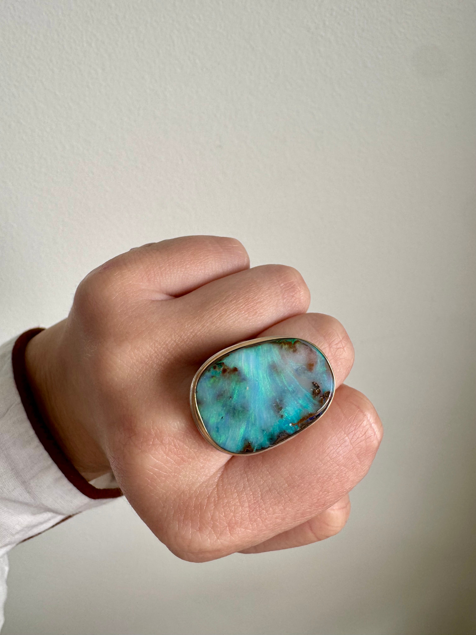 JAMIE JOSEPH Large Vertical Asymmetrical Boulder Opal Ring