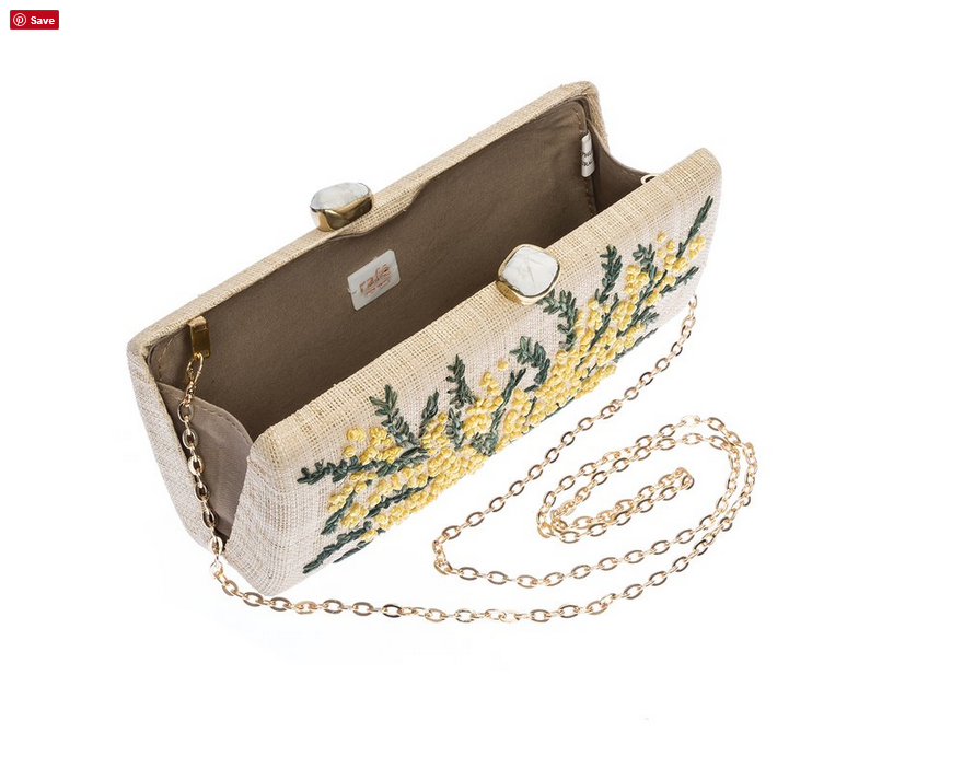 RAFE Alessandra Clutch - Natural / Yellow