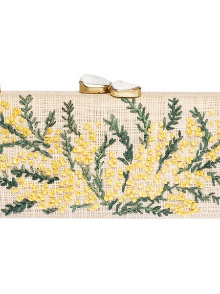 RAFE Alessandra Clutch - Natural /  Yellow