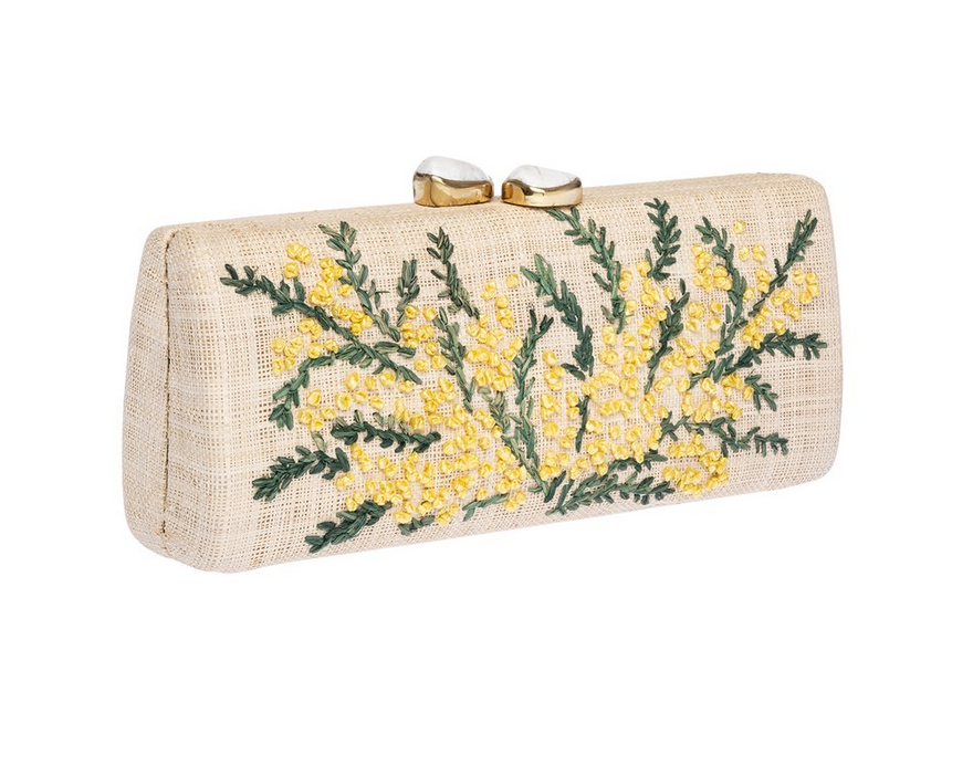 RAFE Alessandra Clutch - Natural / Yellow
