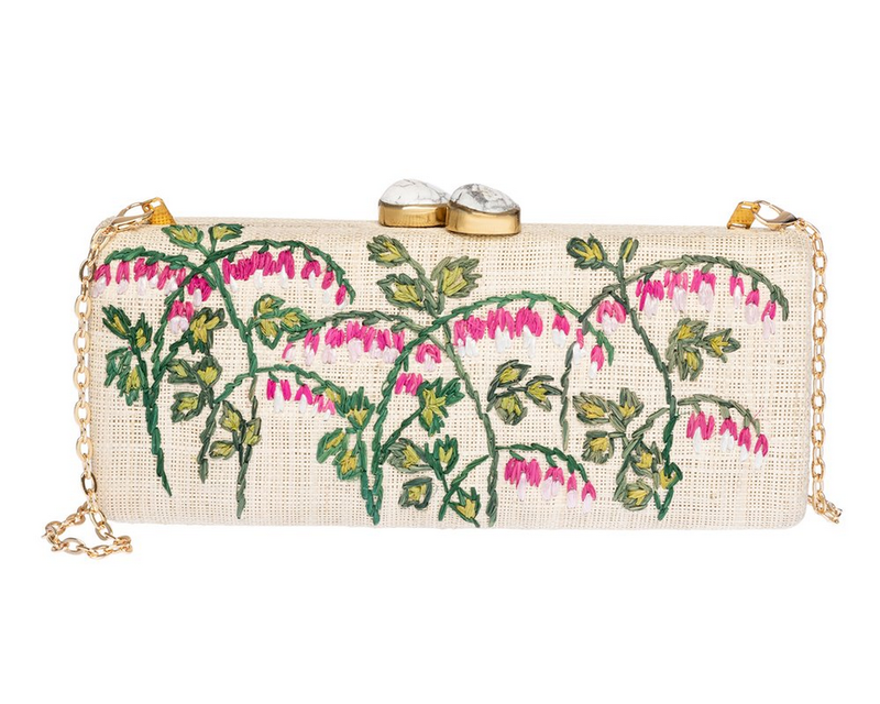 RAFE Alessandra Clutch - Natural / Fuschia