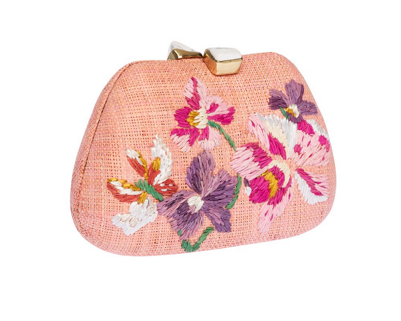 RAFE Tamu Bean Clutch - Pink Multi