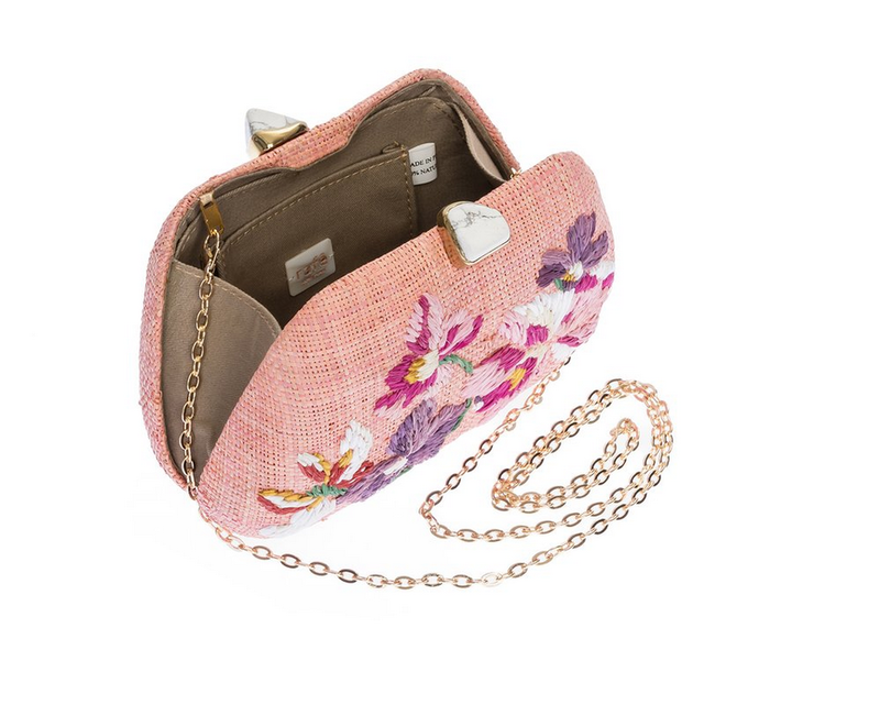RAFE Tamu Bean Clutch - Pink Multi