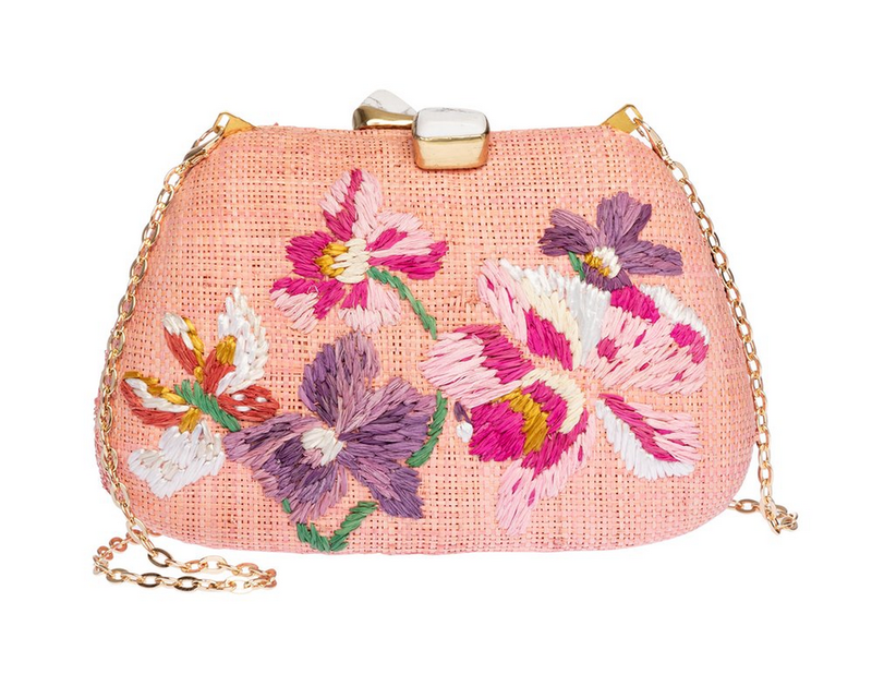RAFE Tamu Bean Clutch - Pink Multi