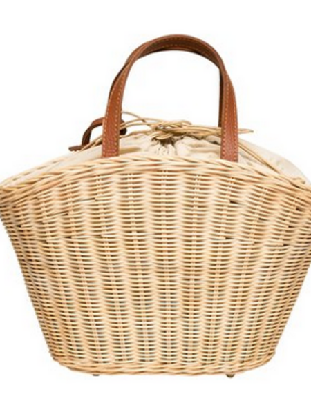 RAFE Lauren Wicker Tote - Natural / Cognac