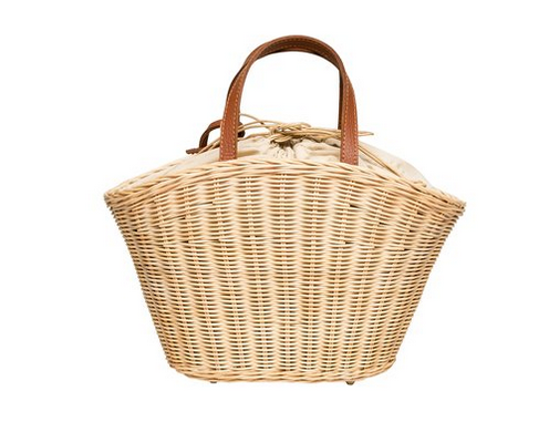 RAFE Lauren Wicker Tote - Natural / Cognac