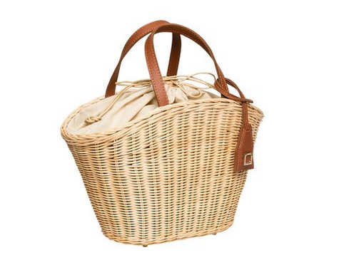 RAFE Lauren Wicker Tote - Natural / Cognac