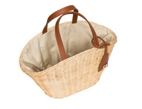 RAFE Lauren Wicker Tote - Natural / Cognac