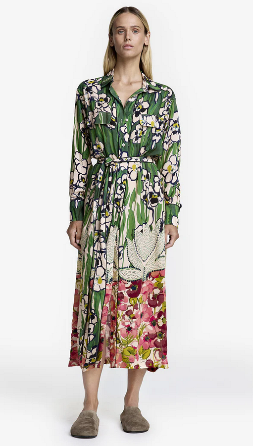 SMYTHE Tailored Shirt Dress - Garden Floral