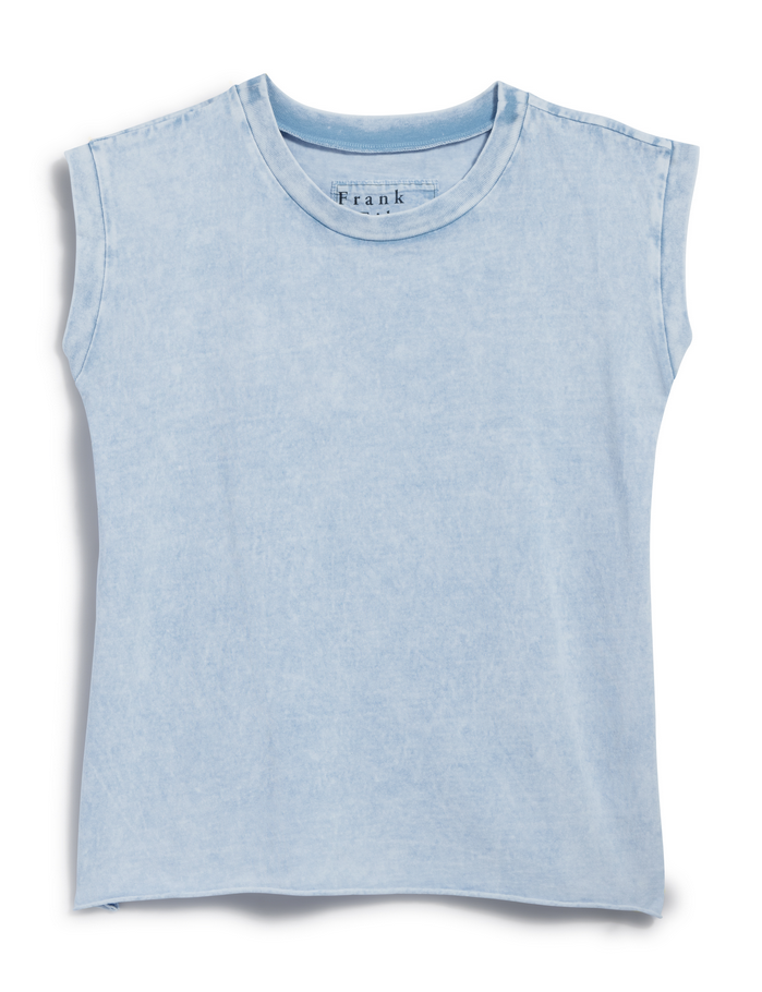 FRANK & EILEEN Aiden Vintage Muscle Tee - Mineral Blue