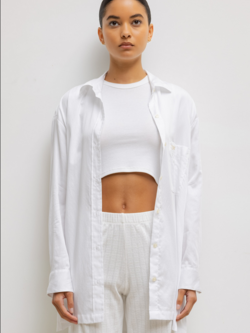 LESET Yoko Oversized Button Down - White
