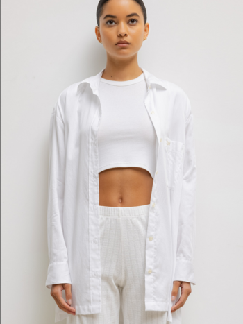 LESET Yoko Oversized Button Down - White
