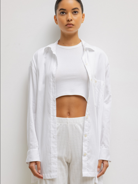 LESET Yoko Oversized Button Down - White