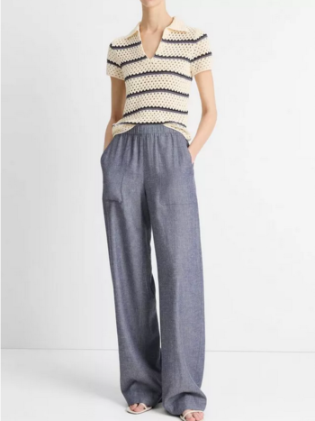 VINCE Casual Pull-On Pant - Mid Indigo