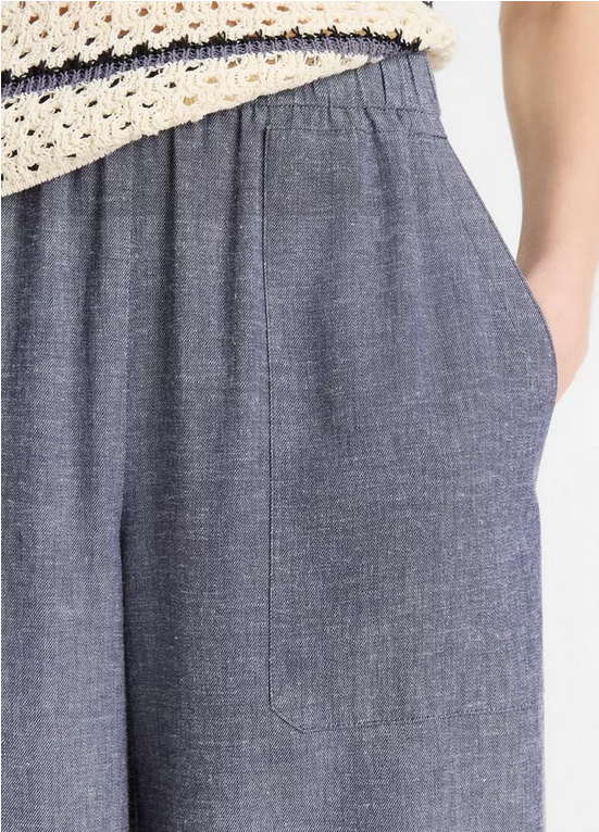 VINCE Casual Pull-On Pant - Mid Indigo