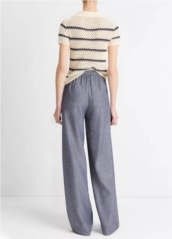 VINCE Casual Pull-On Pant - Mid Indigo