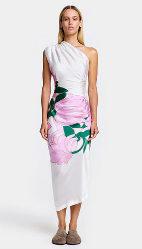 SMYTHE Single Shoulder Dress - Pink Magnolia