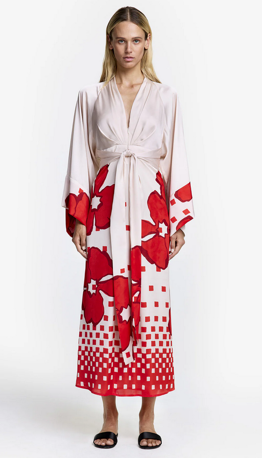 SMYTHE Butterfly Midi Dress - Vermilion Floral