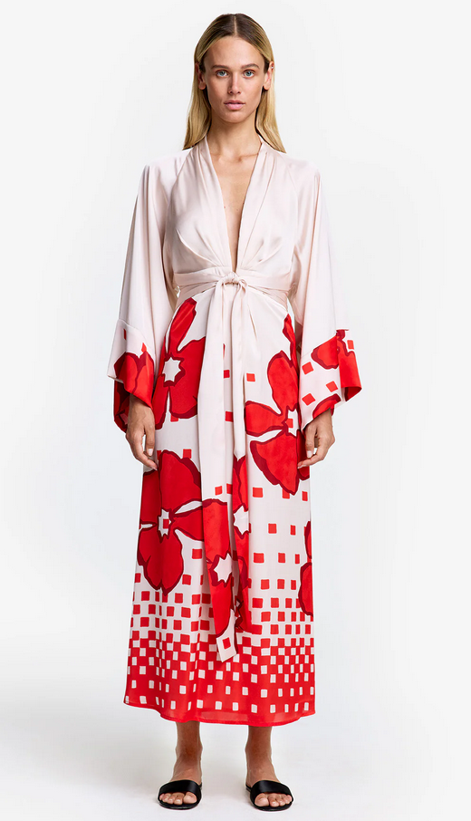 SMYTHE Butterfly Midi Dress - Vermilion Floral