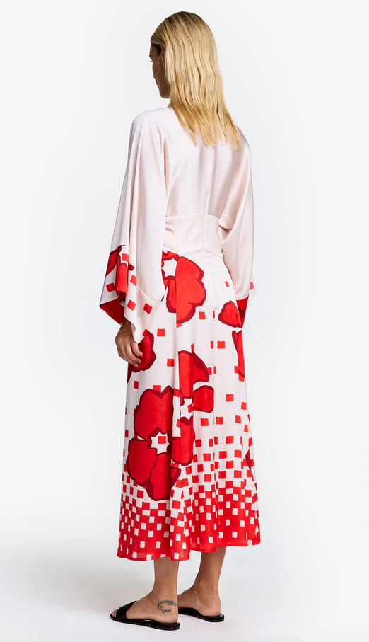 SMYTHE Butterfly Midi Dress - Vermilion Floral