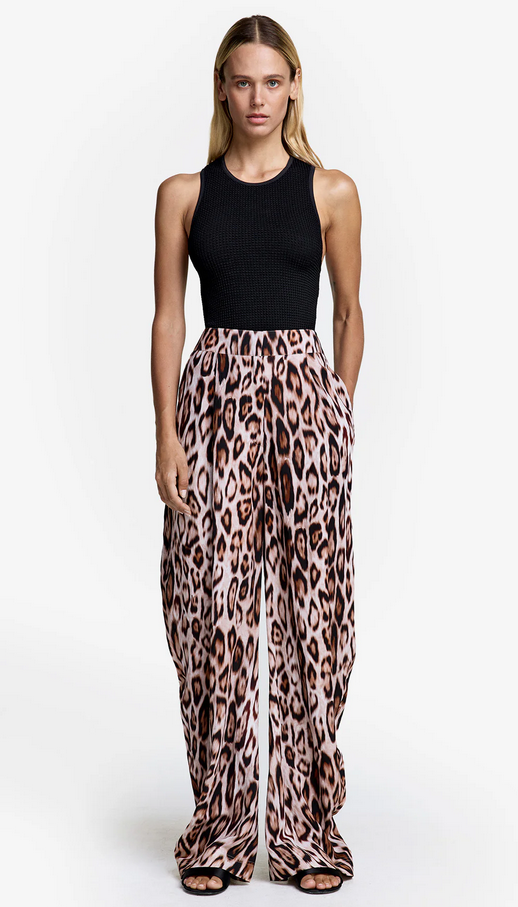SMYTHE Bow Leg Pant - Leopard Ikat