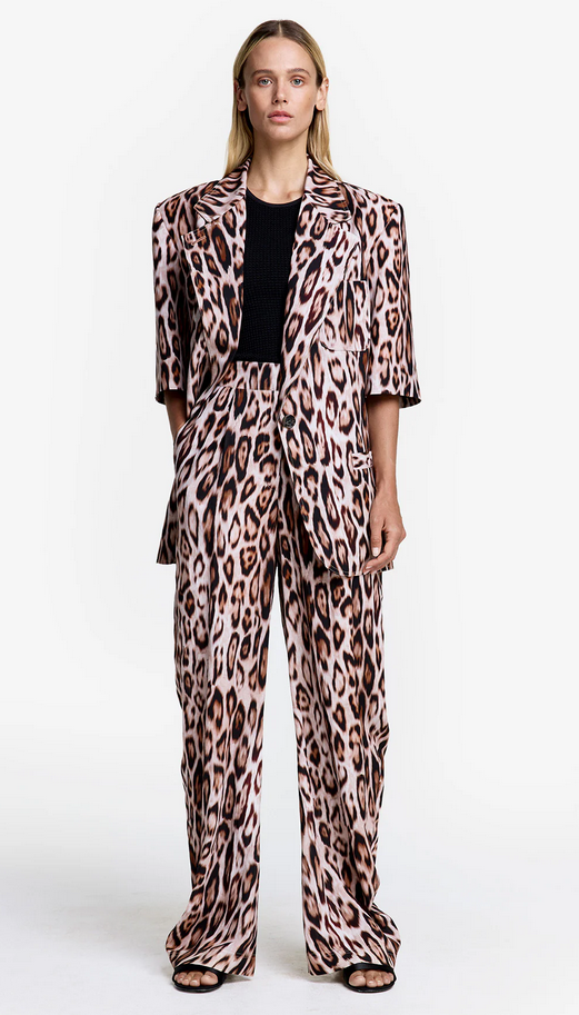 SMYTHE Bow Leg Pant - Leopard Ikat