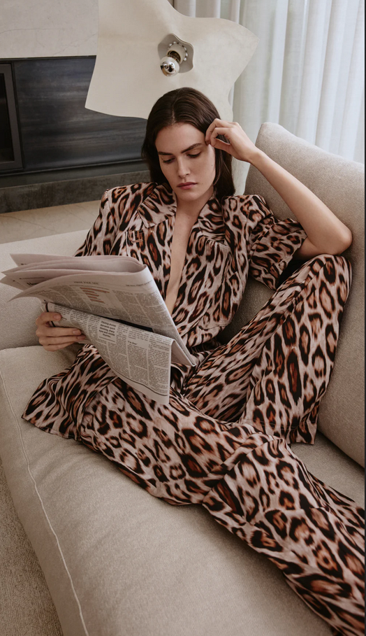 SMYTHE Bow Leg Pant - Leopard Ikat