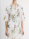VINCE Pleated Band Collar Blouse -  White Peony