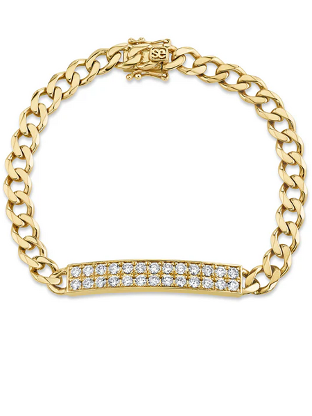 SYDNEY EVAN Diamond ID Bar Bracelet