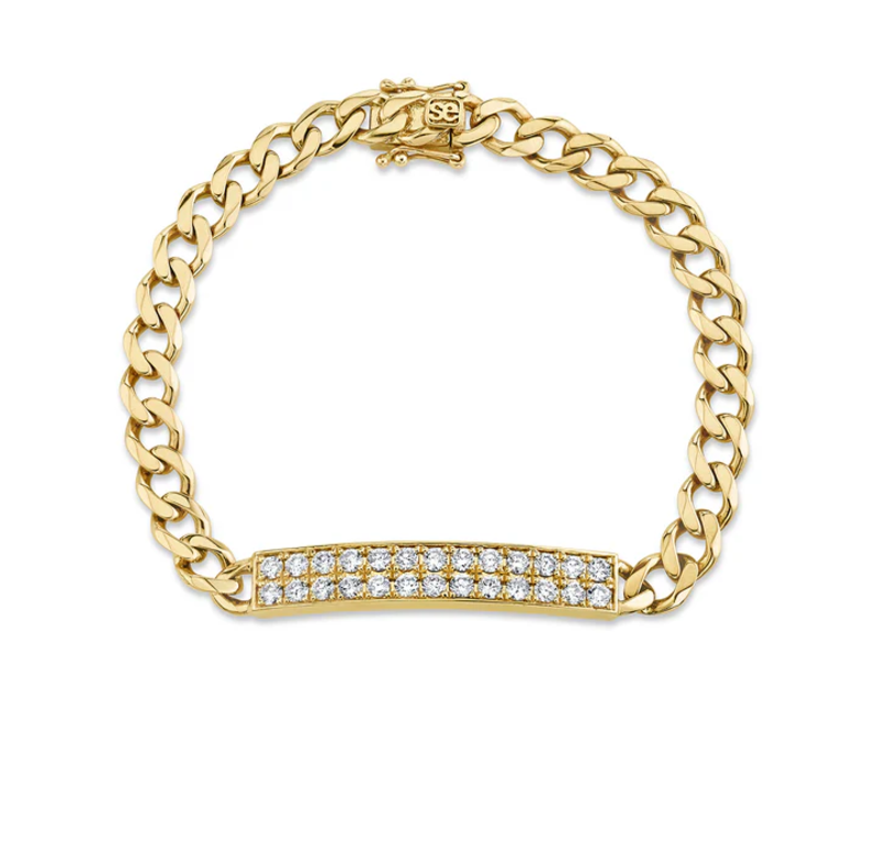 SYDNEY EVAN Diamond ID Bar Bracelet