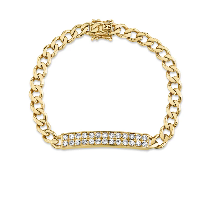 SYDNEY EVAN Diamond ID Bar Bracelet