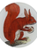 JOHN DERIAN 4" Round Plate - A Red Squirrel