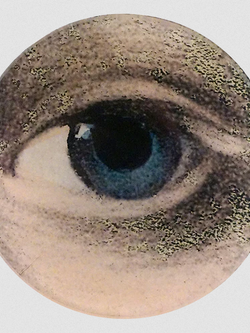 JOHN DERIAN 4" Round Plate - Young American Girl (Left Eye)