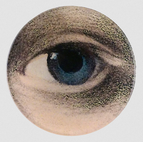 JOHN DERIAN 4" Round Plate - Young American Girl (Left Eye)