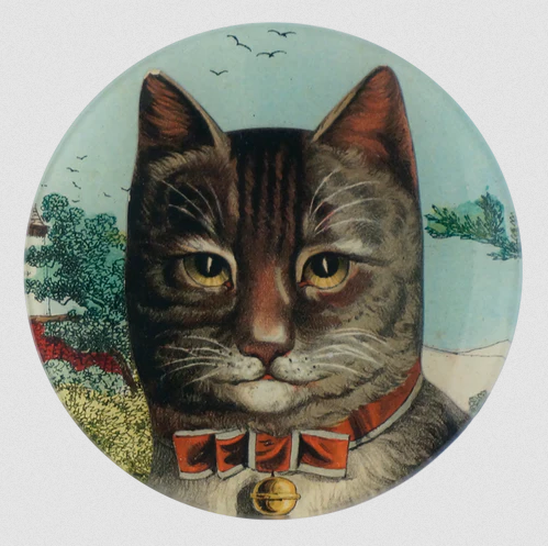 JOHN DERIAN 5 1/4" Round Plate - Country Cat