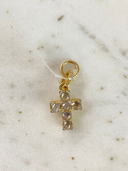 SENNOD Small Polki Diamond Cross Vignette