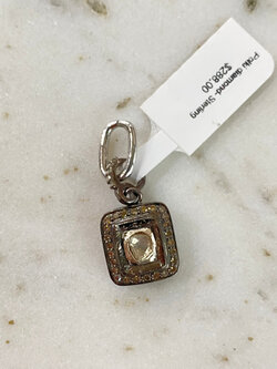 SENNOD Gunmetal Polki Diamond Vignette