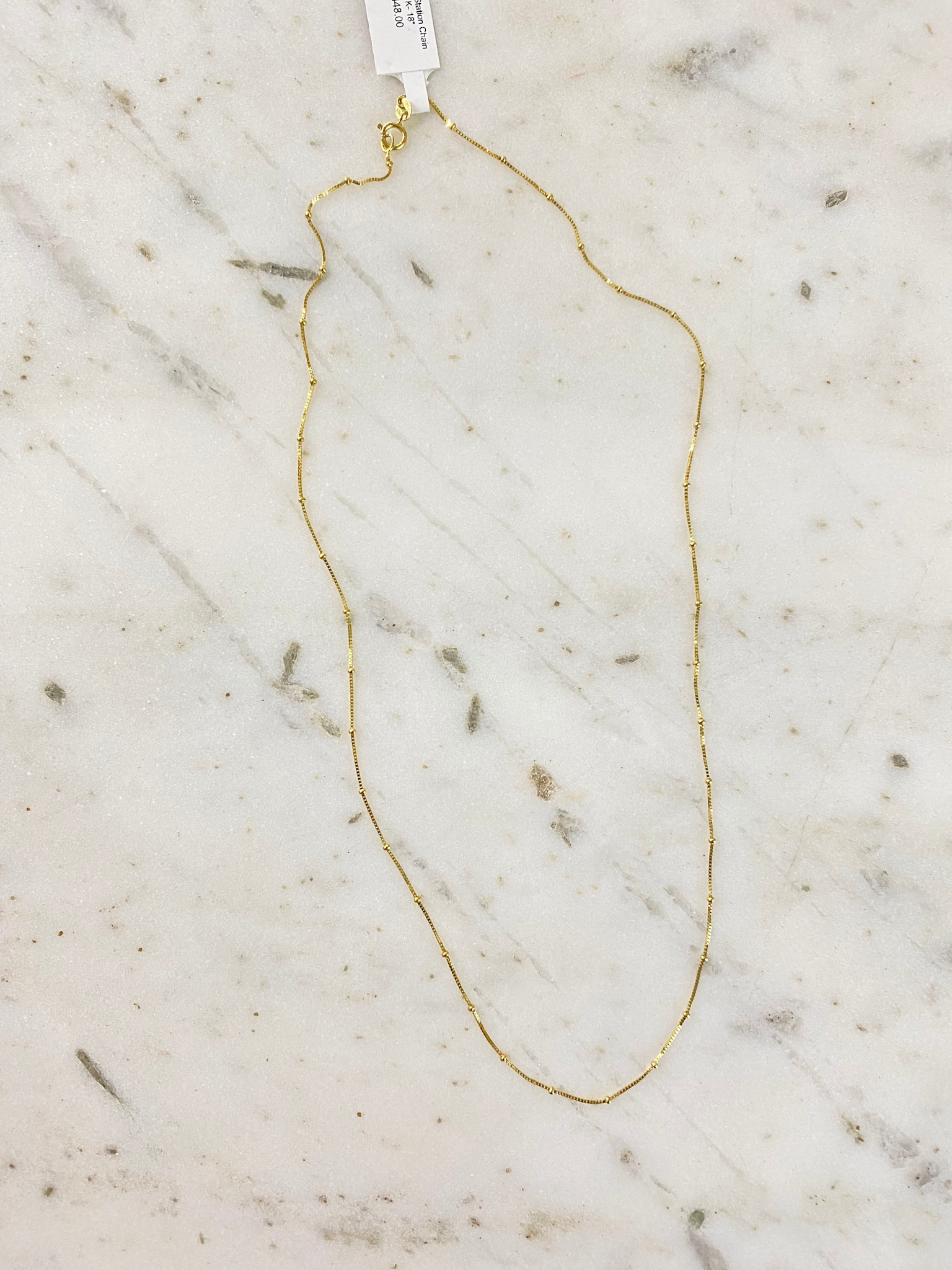 SENNOD 14K Station Chain