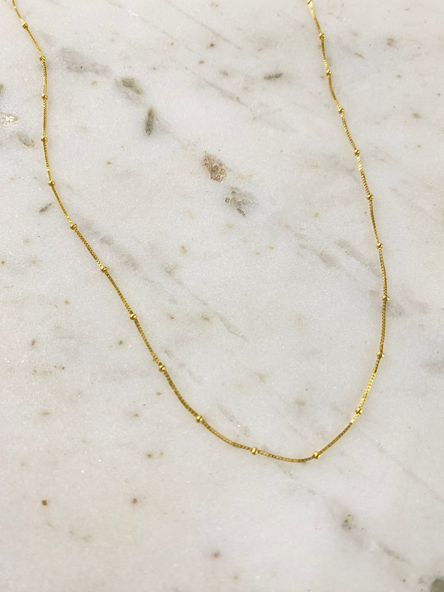 SENNOD 14K Station Chain