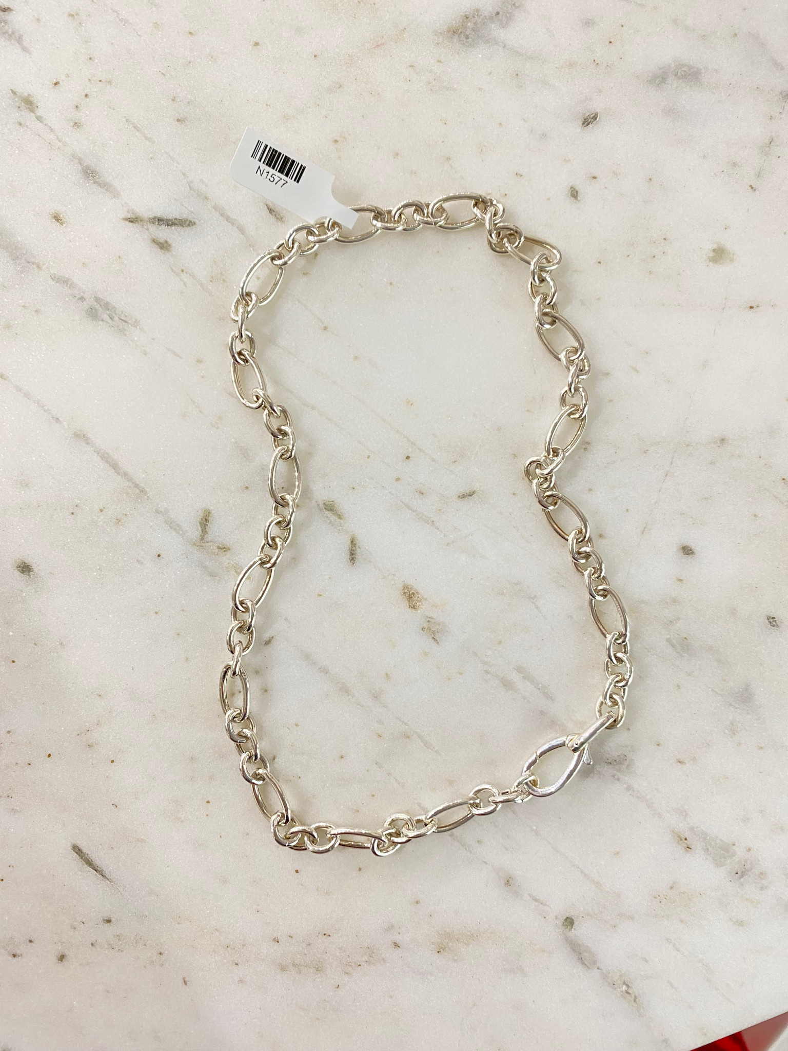 SENNOD Hollow Sterling Cable Chain Necklace
