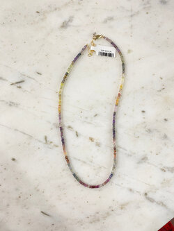 SENNOD Multi-Sapphire Beaded Necklace