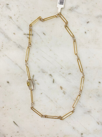 SENNOD Giselle Gold Filled & Sterling Carabiner Necklace