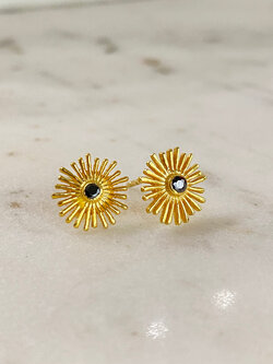 SENNOD Poppy Black Onyx Post Earrings