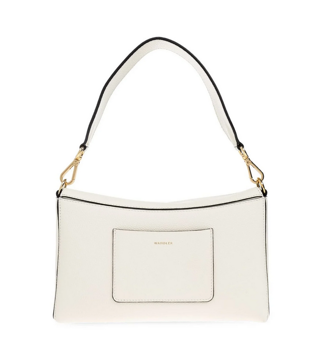 WANDLER Oscar Baguette Crossbody - White Crust