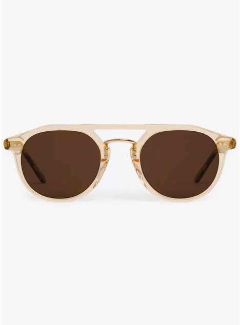 KREWE Markle - Champagne + Rue Tortoise 18K Polarized