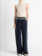 VINCE Handkerchief-Stripe Pull-On Pant - Coastal Blue/Pale Canyon